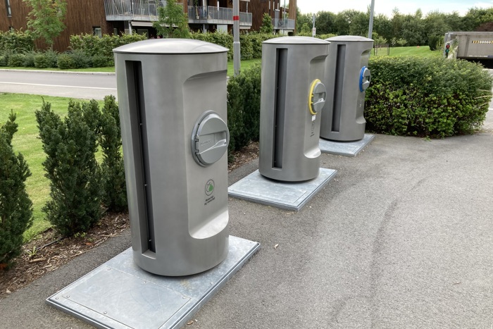 Avfallssug på Fornebu.