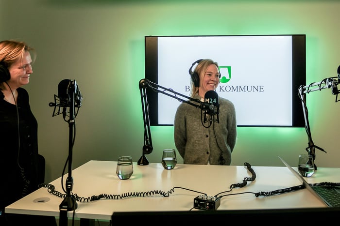 Podcast studio med barnehageadministrasjonen