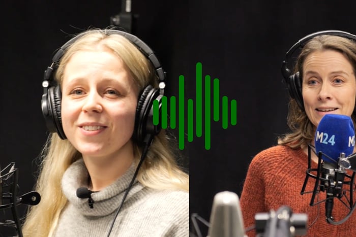 Bilde av jentene som har podcast