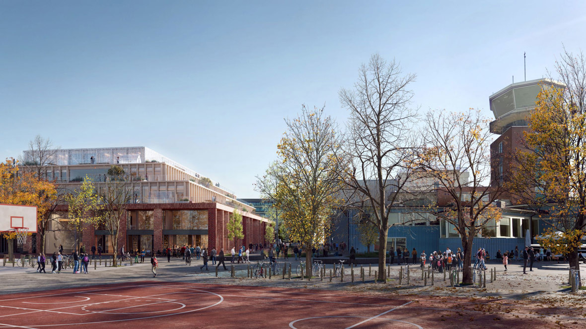 Tårnkvartalet utsikt til skole