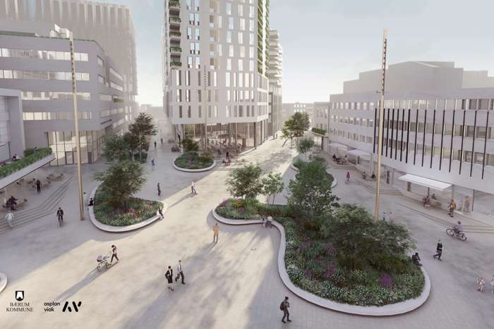 Fugleperspektiv Stasjonstorget