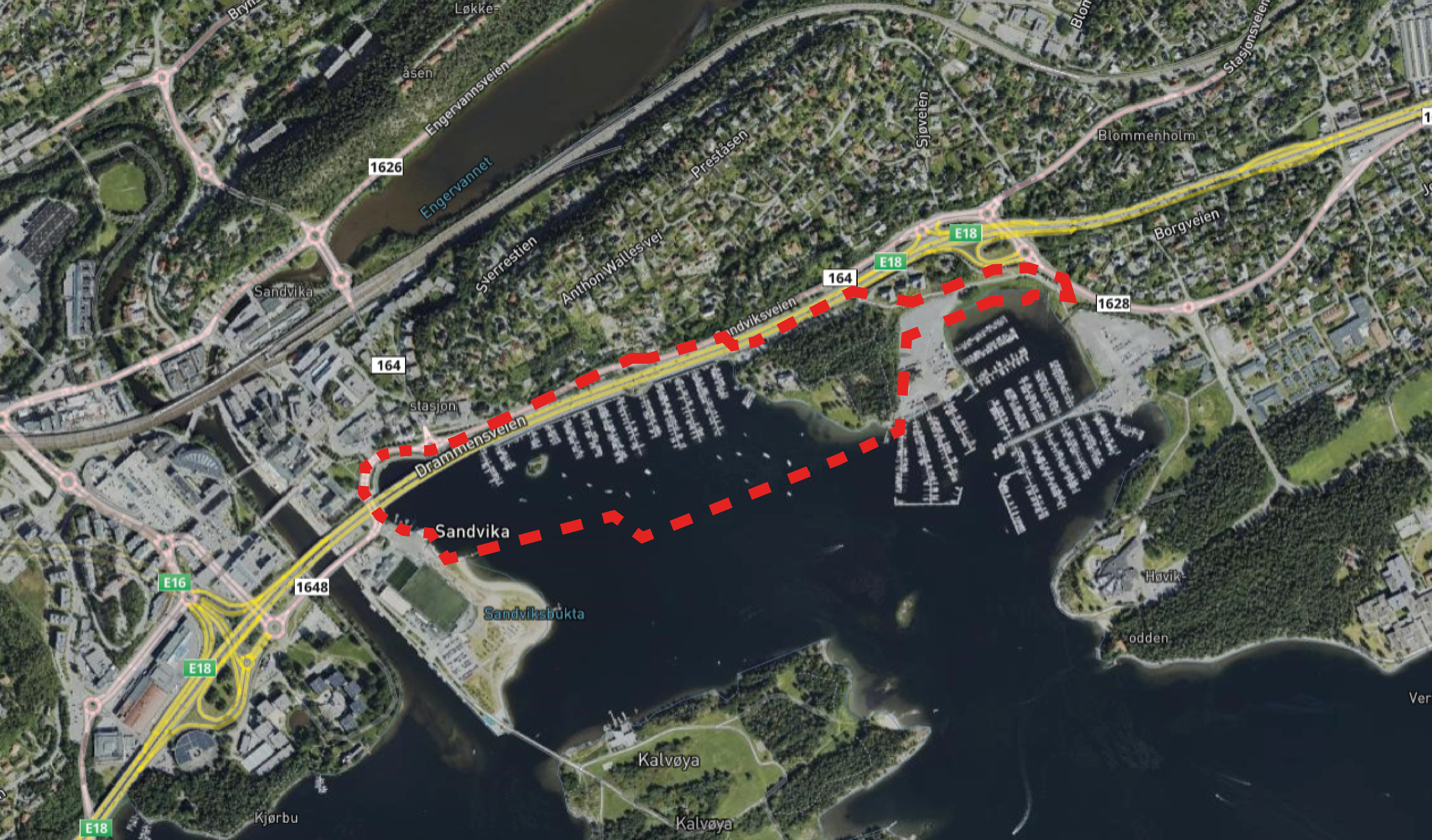 Lakseberget - en del av Sandvika sjøfront